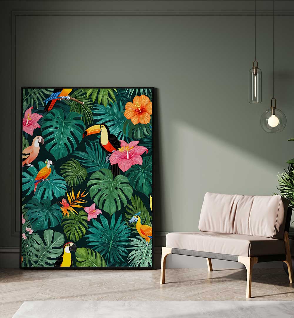 TROPICAL PARADISE , ANIMAL PAINTINGS