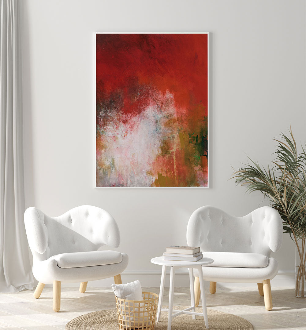 Transform your space with TROPICS I, ABSTRACT PAINTINGS showcasing vibrant colors and dynamic brush strokes.