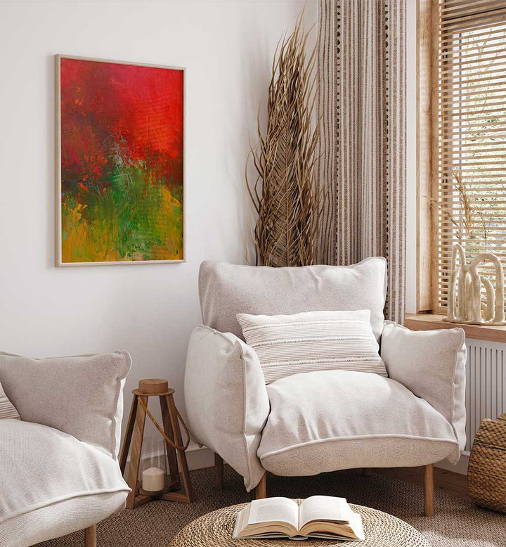 Brighten your space with TROPICS II, ABSTRACT PAINTINGS featuring bold colors and dynamic brush strokes.