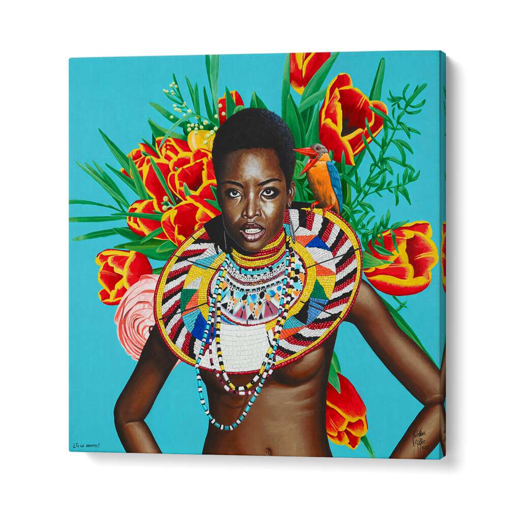 Tu Lo Sientes By Christian Beijer African Art Painting in Gallery Wrap