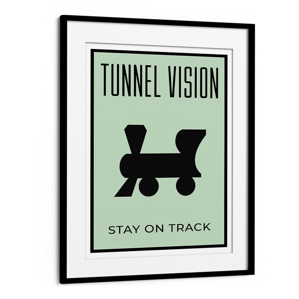 Tunnel Vision Money Art Artwork in Black Frame With Mount