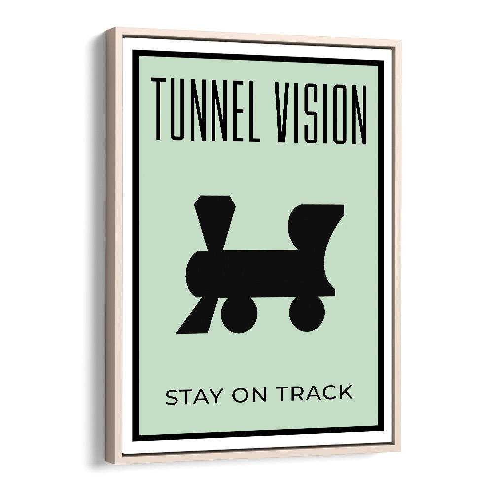 Tunnel Vision Money Art Artwork in Oak Wood Floater Frame