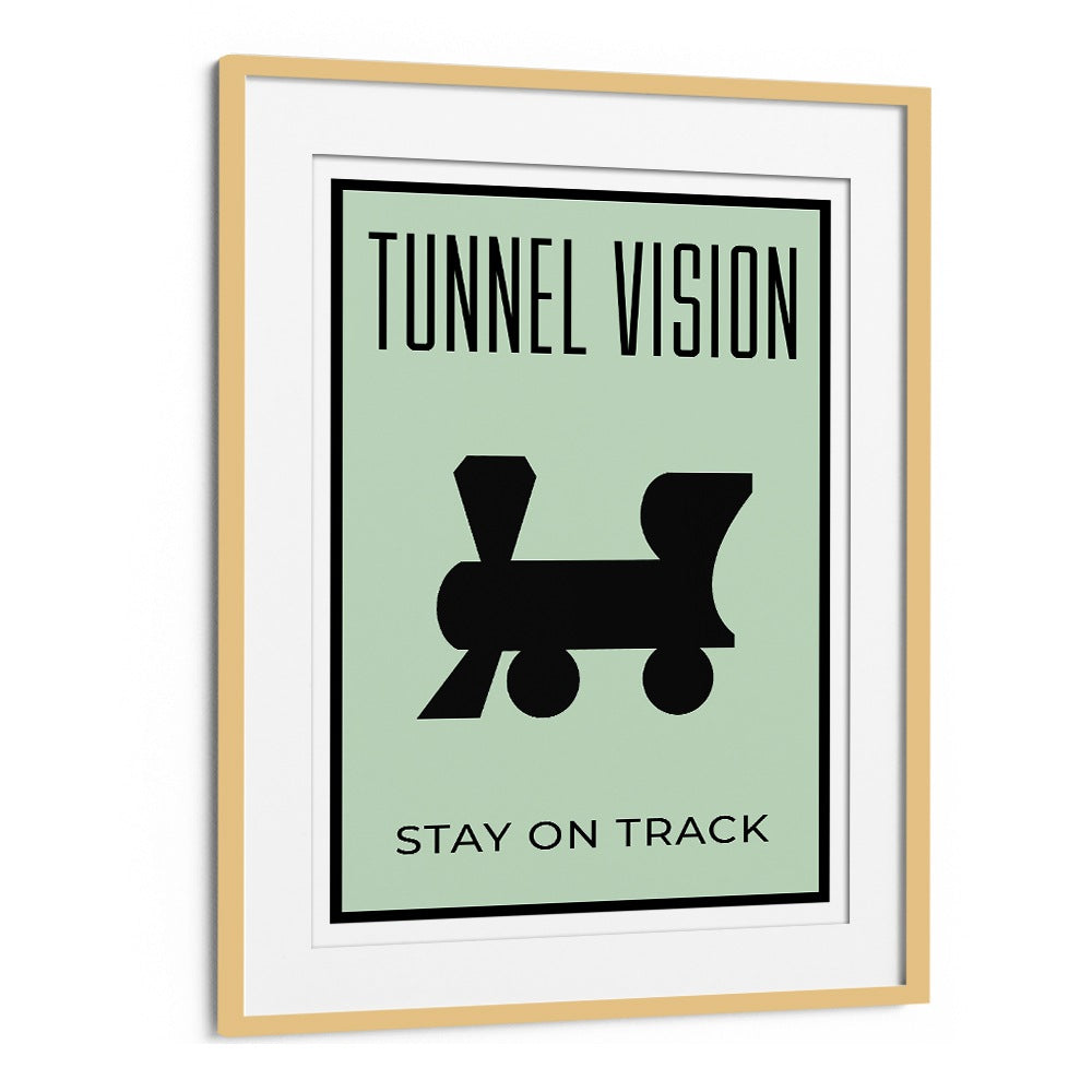 Tunnel Vision Money Art Artwork in Oak Wood Frame With Mount