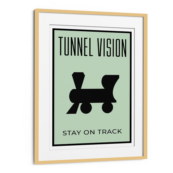 Tunnel Vision Money Art Artwork in Oak Wood Frame With Mount