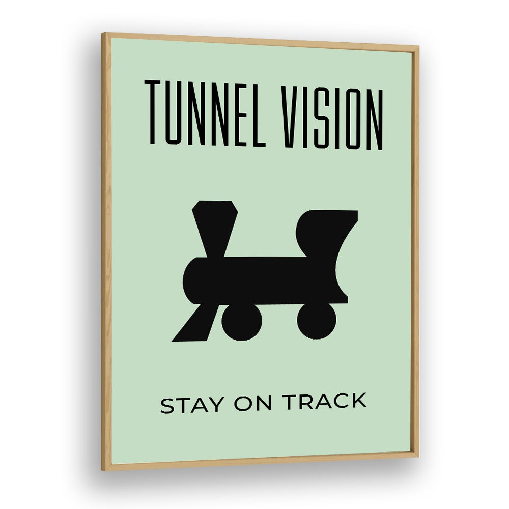 Tunnel Vision Money Art Artwork in Oak Wood Plain Frame