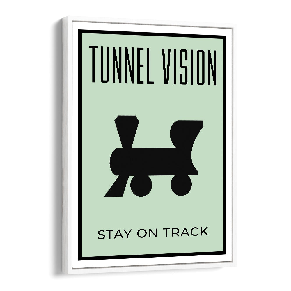 Tunnel Vision Money Art Artwork in White Floater Frame