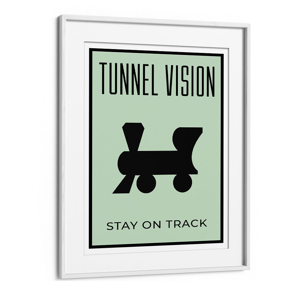 Tunnel Vision Money Art Artwork in White Frame With Mount