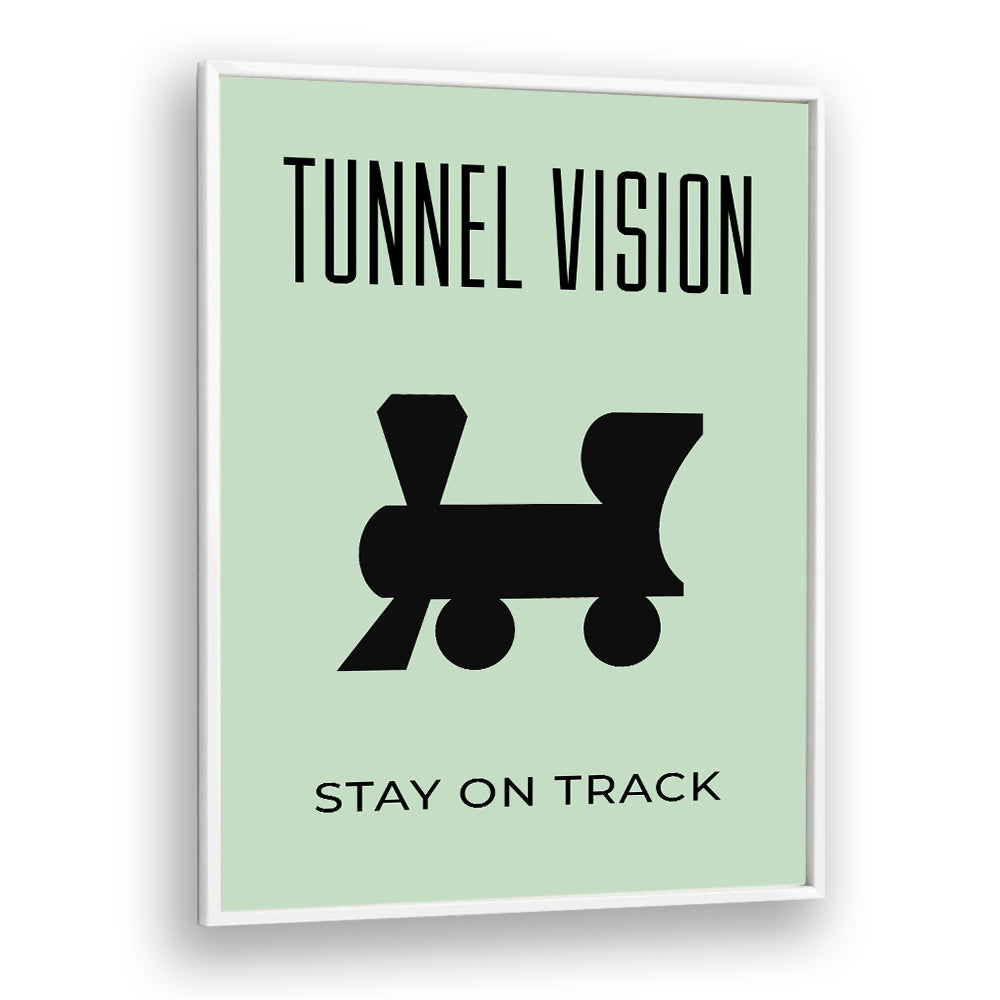 Tunnel Vision Money Art Artwork in White Plain Frame