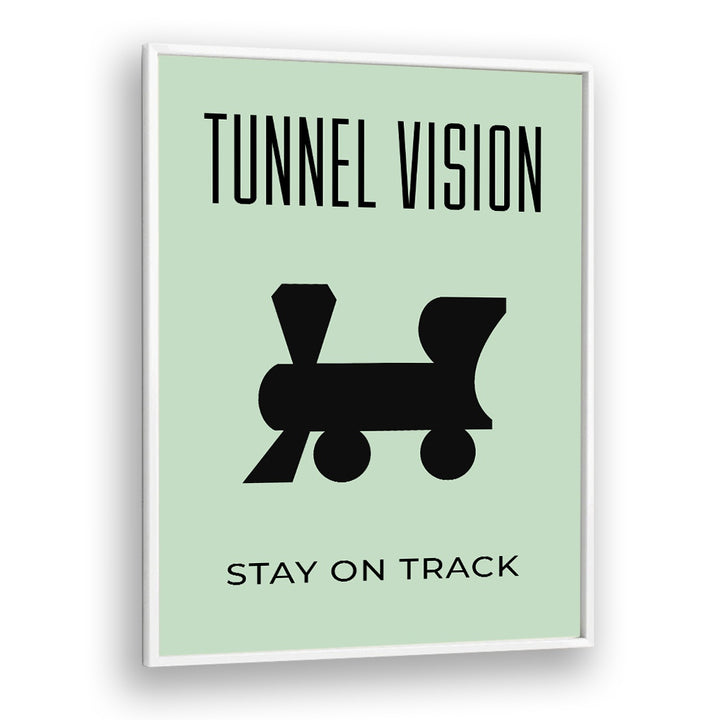 Tunnel Vision Money Art Artwork in White Plain Frame