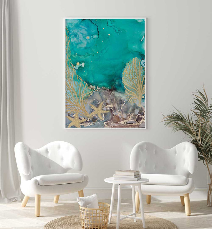 Vibrant TURQUOISE WATERS NO II beach painting, capturing serene coastal beauty for beach-themed decor.