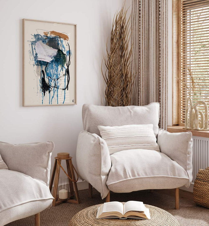 Elevate your decor with TWIN ABSTRACT I, a stunning piece of abstract paintings that adds vibrant charm to any space.