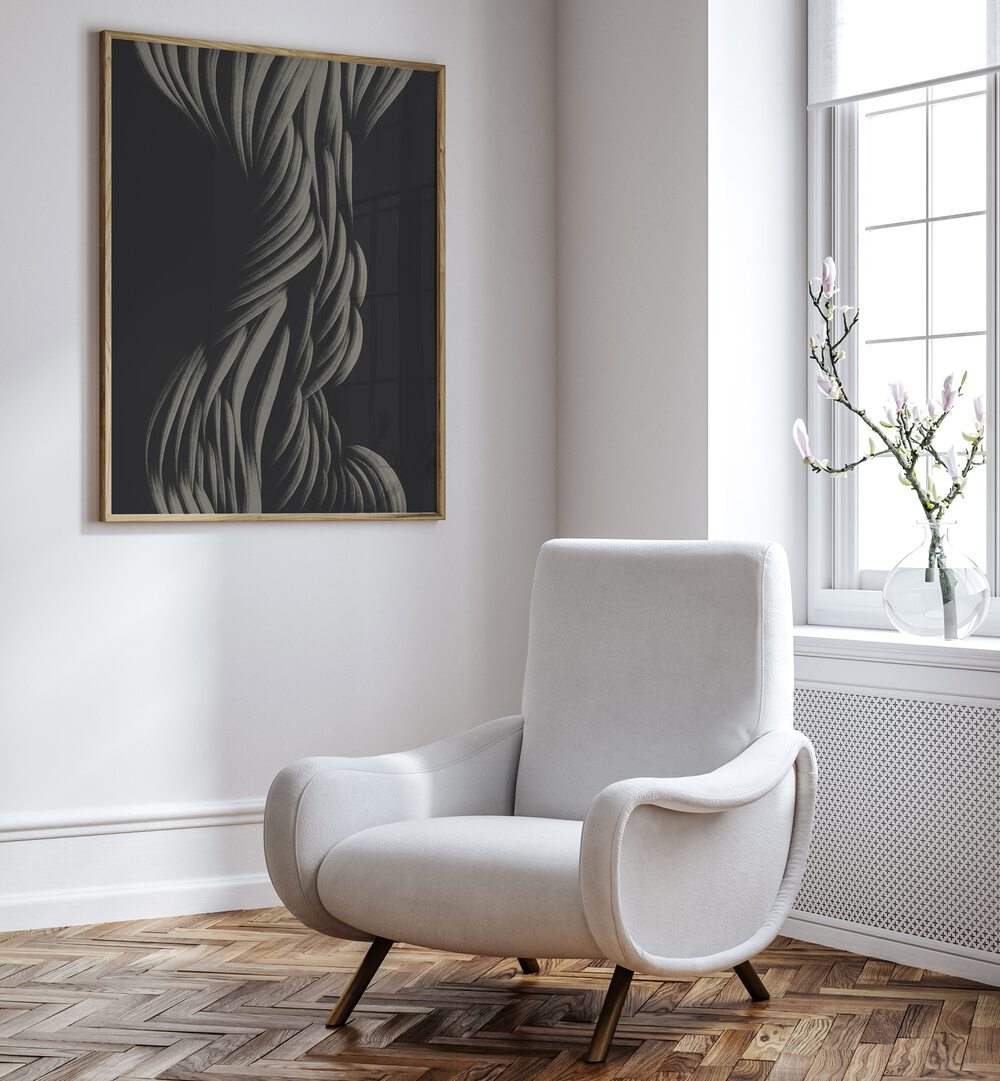 Elegant TWINE Abstract Paintings enhance modern interiors with captivating colors and textures, perfect for any space.
