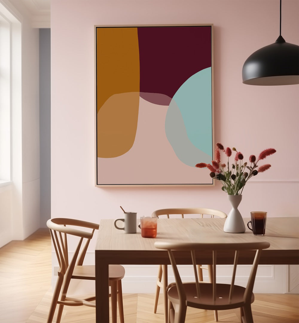 Vibrant TWIZ Abstract Paintings enhance your space with unique colors and forms, creating a stunning focal point.
