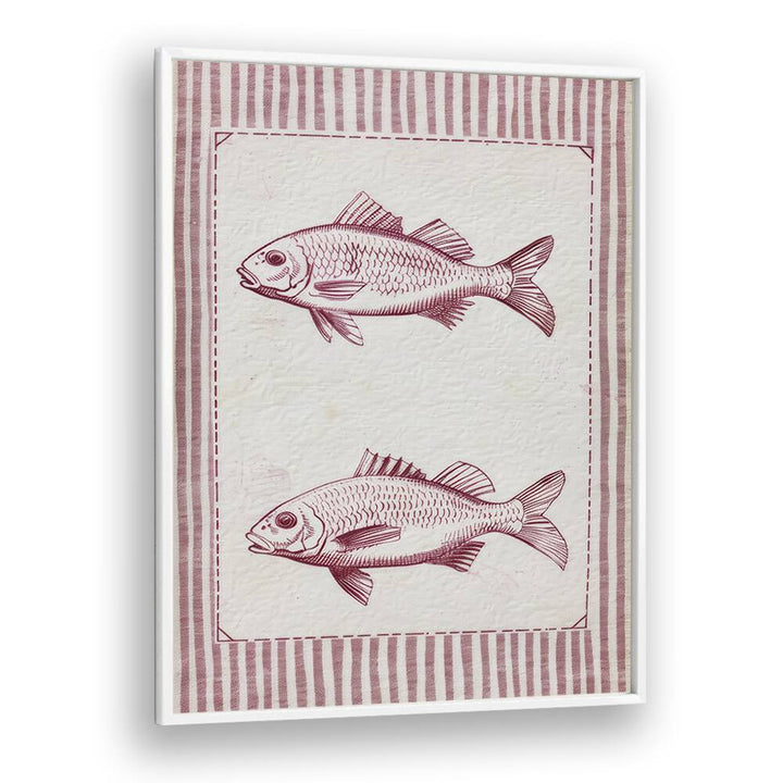 Two Fish And A Box Kids art Artwork in White Plain Frame White
