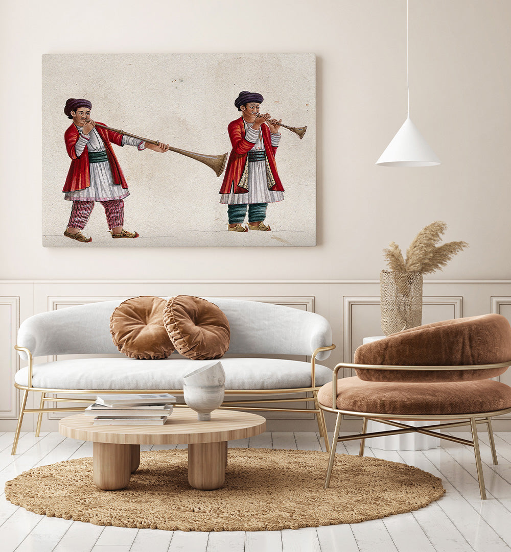 TWO MUSICIANS PLAYING THE SHEHNAI