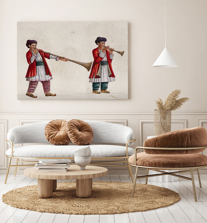 TWO MUSICIANS PLAYING THE SHEHNAI