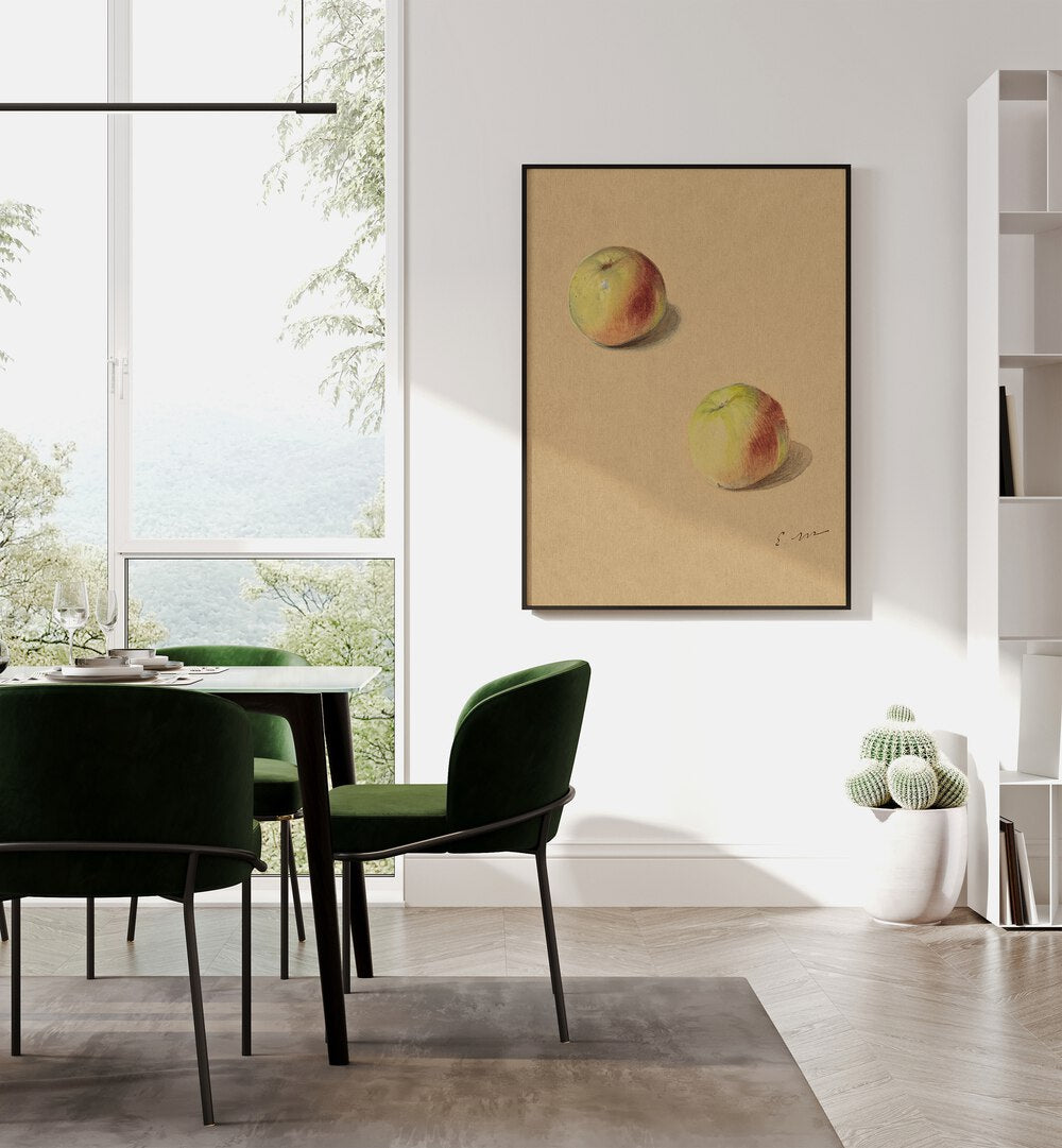 TWO APPLES , VINTAGE PAINTINGS