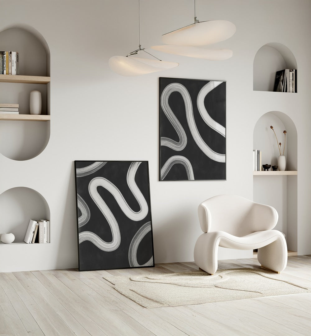 Stylish TYPOGRAPHIC CHAOS SET, SET OF 2 PAINTINGS enhances your space with bold design and modern elegance.