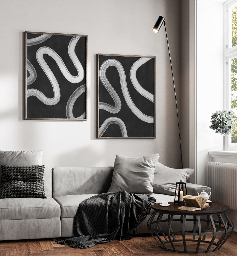 Transform your space with the TYPOGRAPHIC CHAOS SET, SET OF 2 PAINTINGS featuring bold designs and vibrant colors.