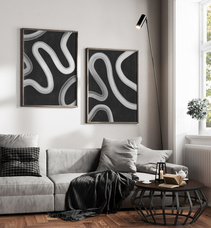 Transform your space with the TYPOGRAPHIC CHAOS SET, SET OF 2 PAINTINGS featuring bold designs and vibrant colors.