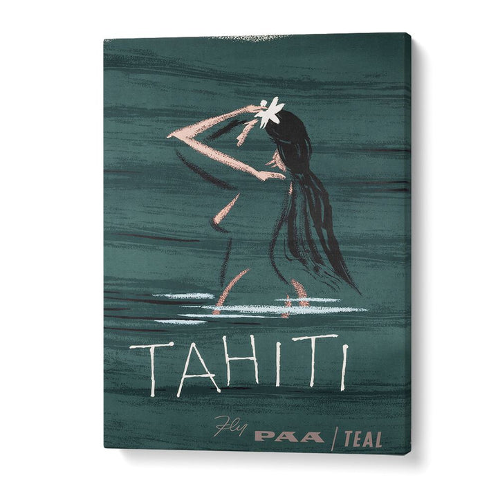 Tahiti  Retro Travel Posters in Gallery Wrap