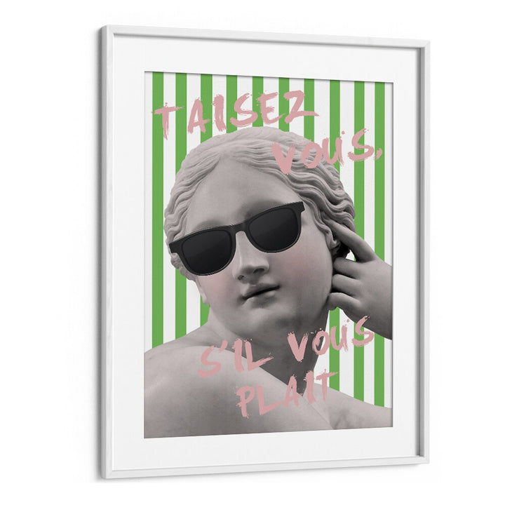 Taisr Voue By Grace Digital Art Co Altered Art Prints in White Frame With Mount