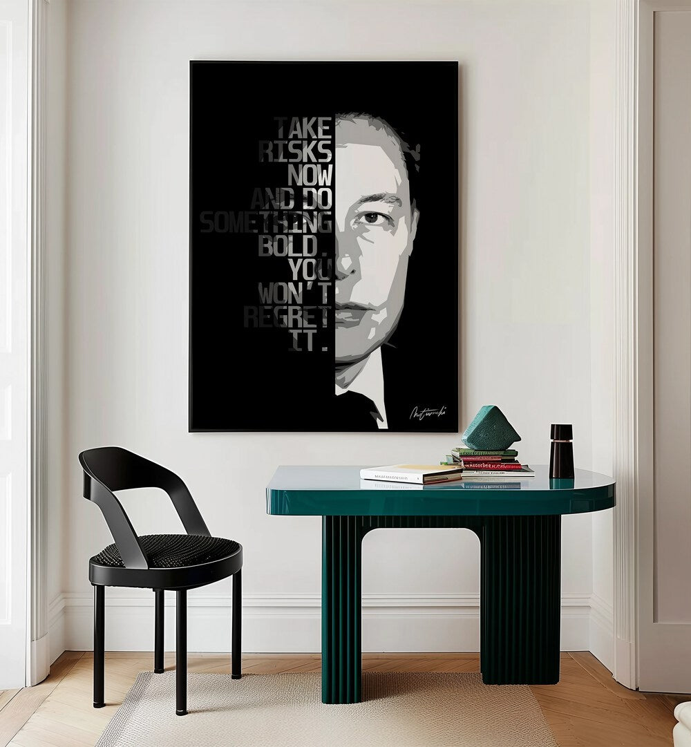 Transform your space with TAKE RISKS NOW, QUOTES typography poster for daily motivation and encouragement.