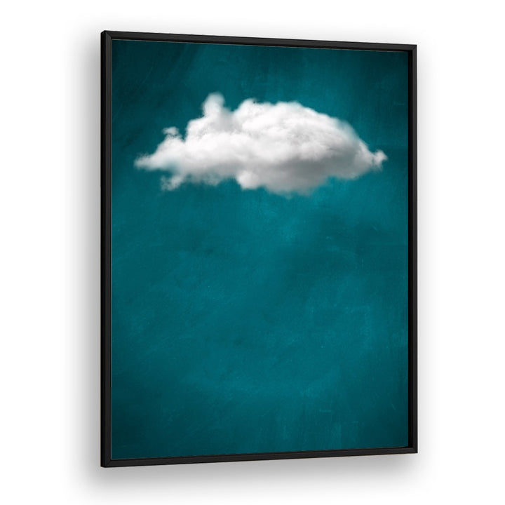 Teal Cloud No I By Aureous Abstract Paintings Abstract Art Prints in Black Plain Frame