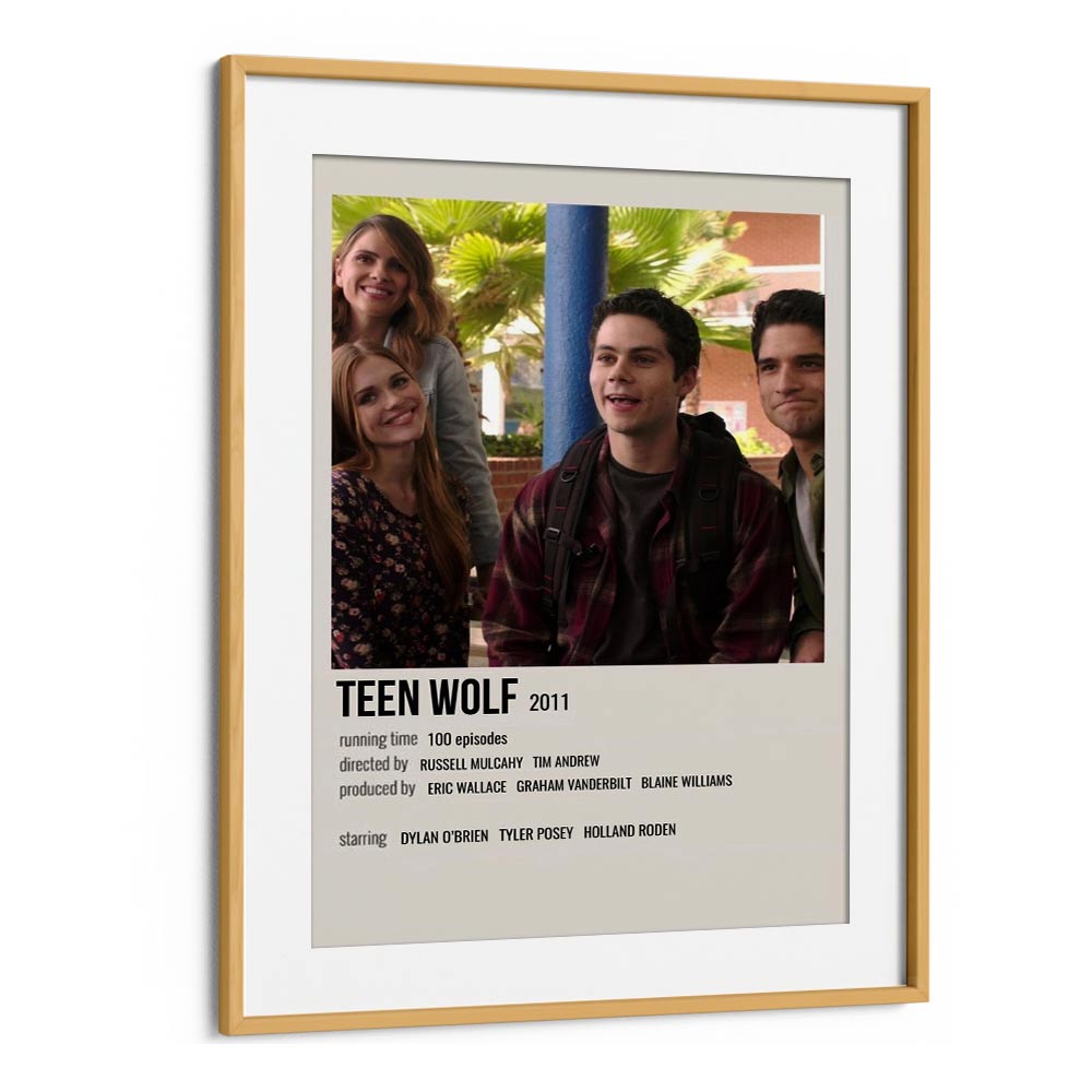 Teen Wolf 2011 Movie Posters in Oak Wood Frame With Mount