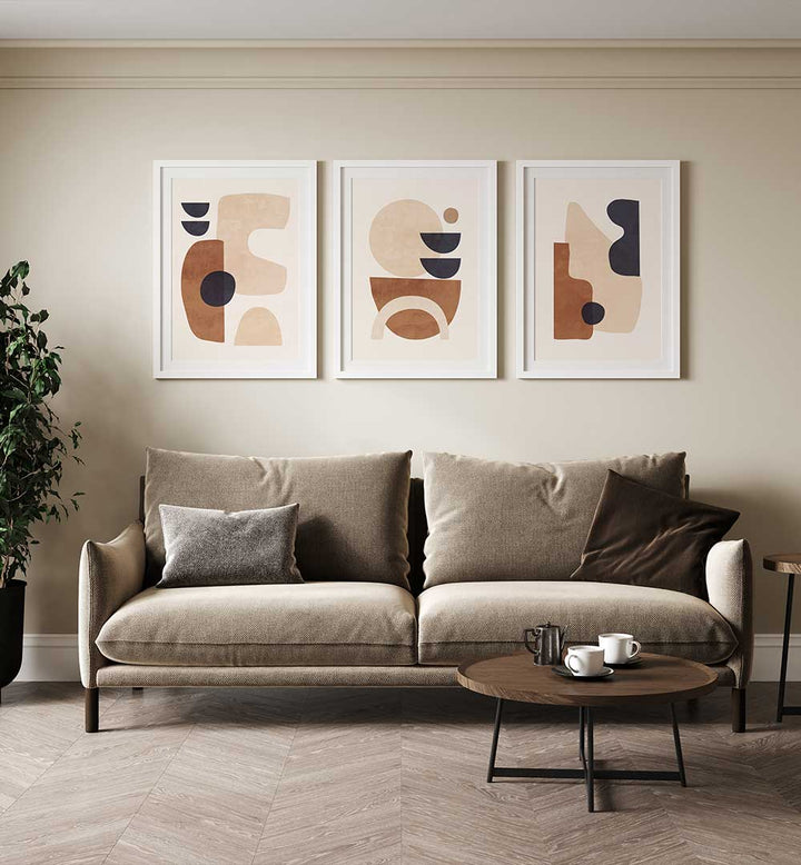 TERRAFORM BALANCE SET , SET OF 3 PAINTINGS