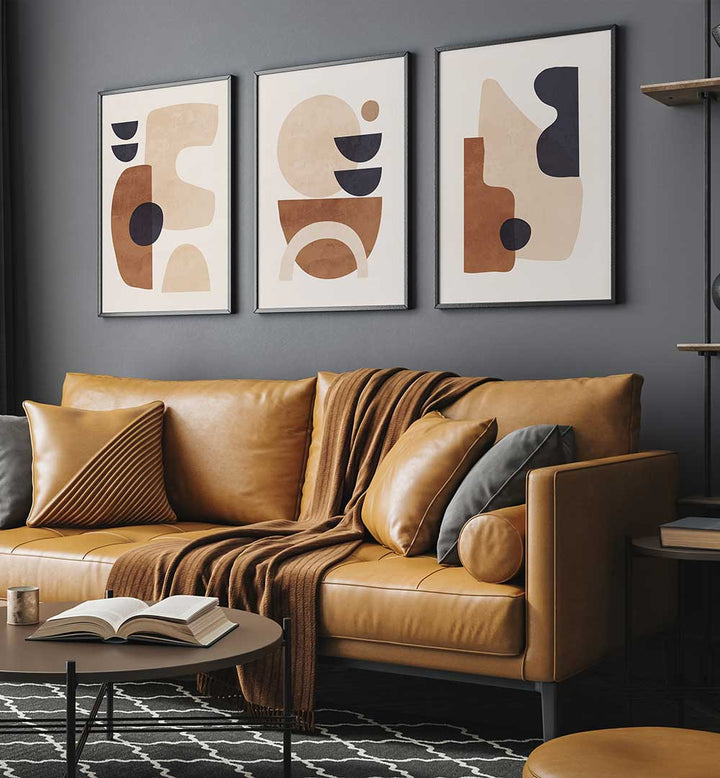 TERRAFORM BALANCE SET , SET OF 3 PAINTINGS