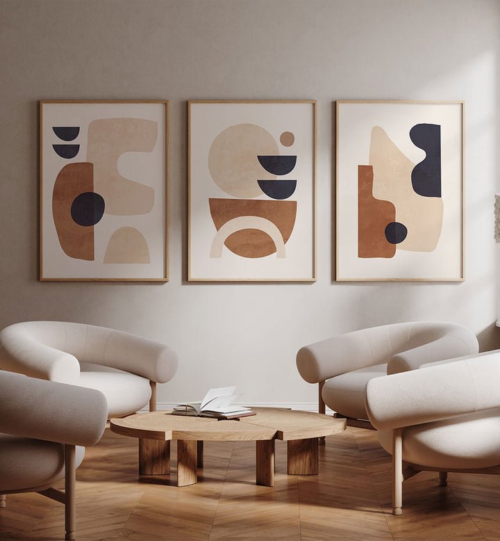 TERRAFORM BALANCE SET , SET OF 3 PAINTINGS