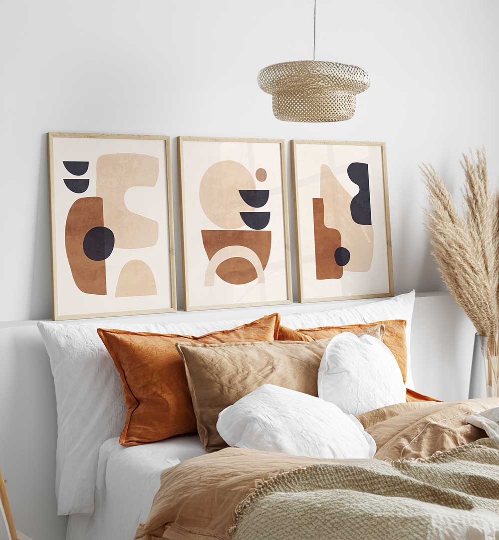 TERRAFORM BALANCE SET , SET OF 3 PAINTINGS