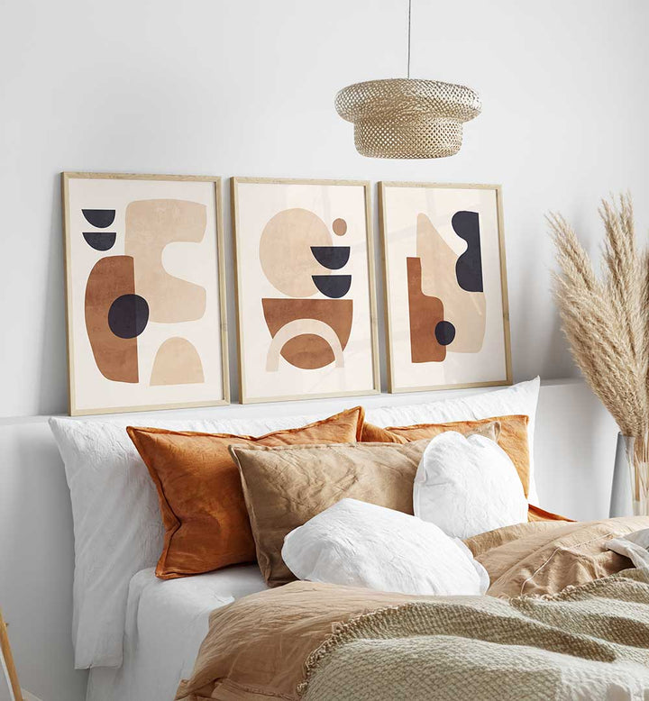 TERRAFORM BALANCE SET , SET OF 3 PAINTINGS