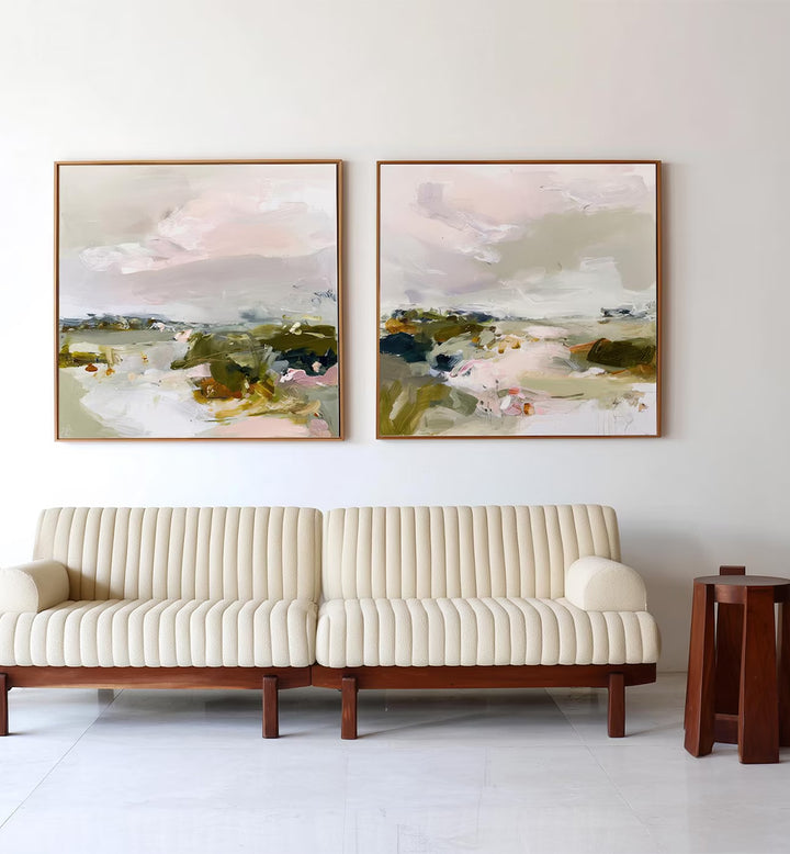 TERRAIN MEADOWS , SET OF 2 PAINTINGS