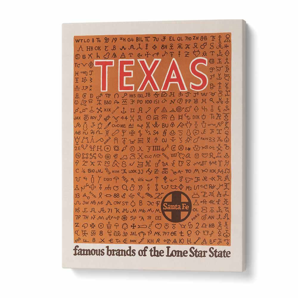 Texas  Retro Travel Posters in Gallery Wrap