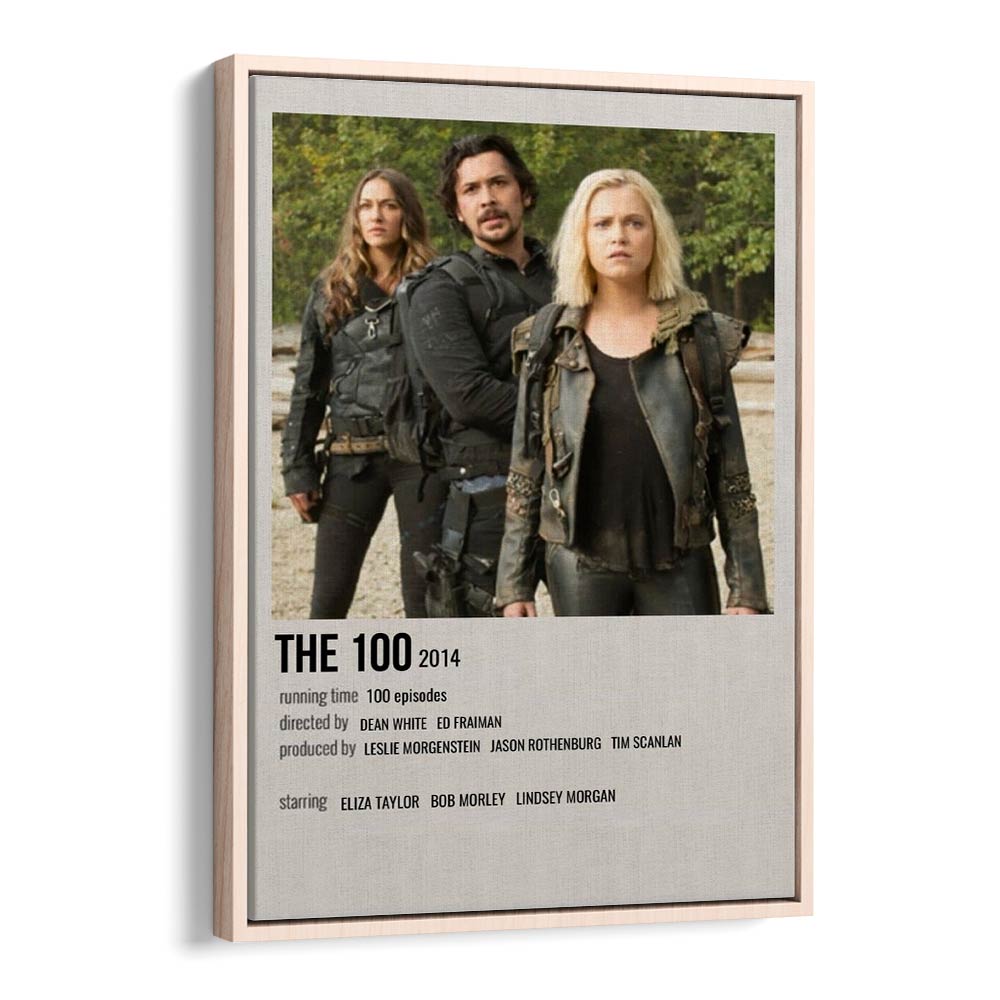 The 100 2014 ii Movie Posters in Oak Wood Floater Frame