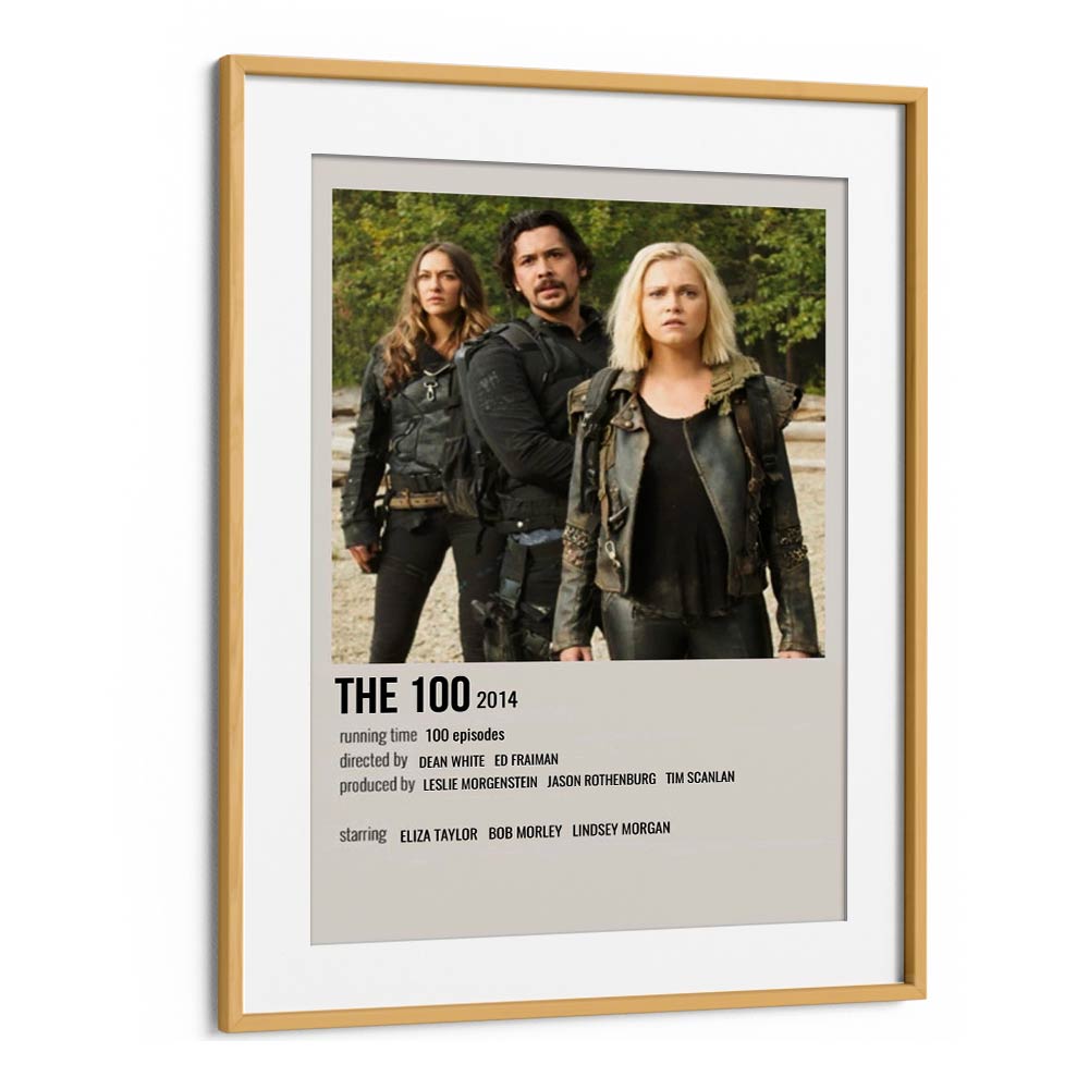 The 100 2014 ii Movie Posters in Oak Wood Frame With Mount