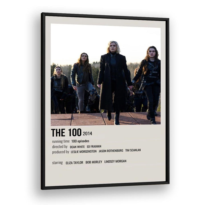 The 100 2014 iii Movie Posters in Black Plain Frame