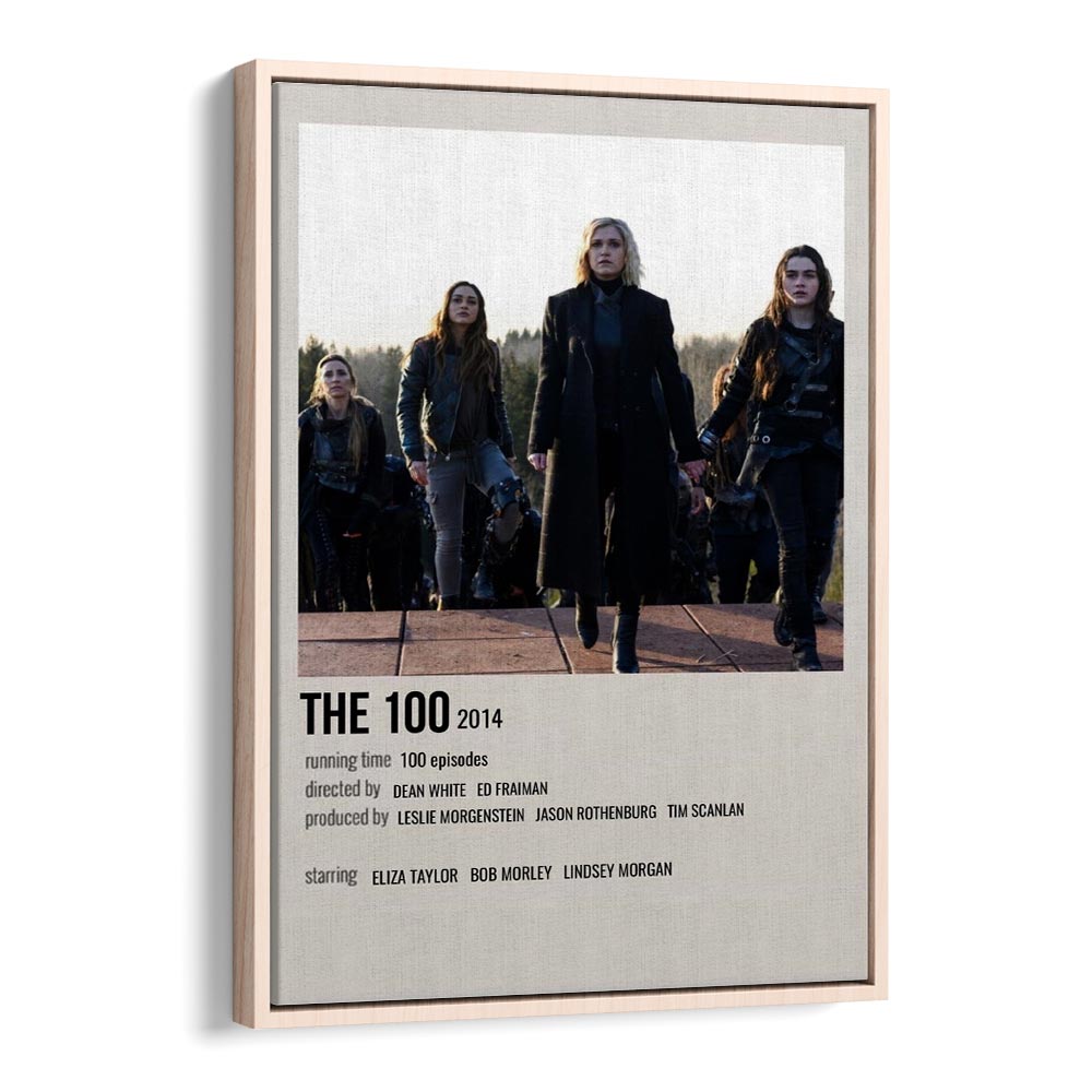 The 100 2014 iii Movie Posters in Oak Wood Floater Frame