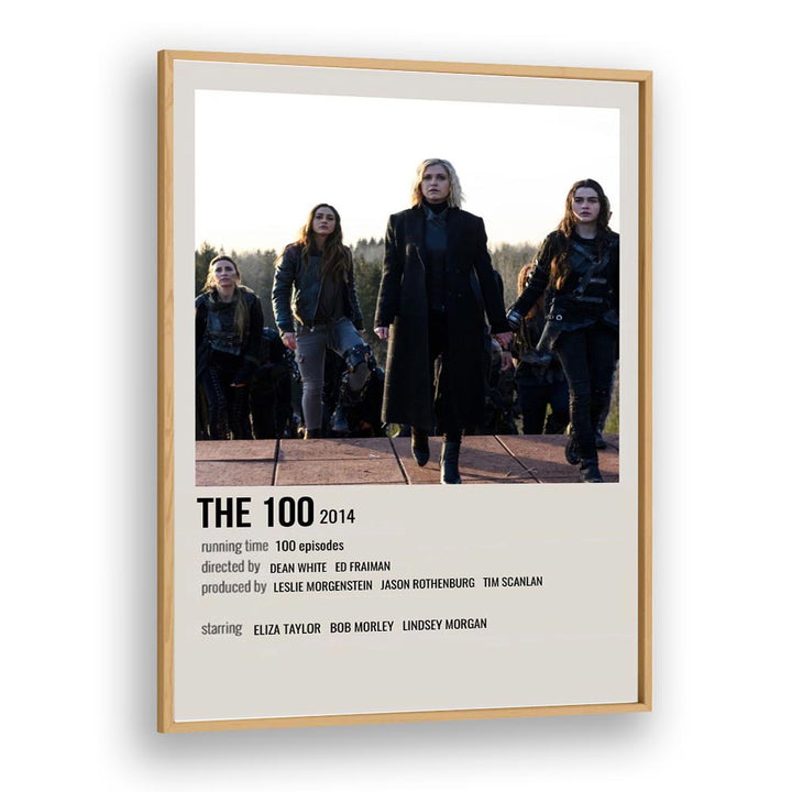 The 100 2014 iii Movie Posters in Oak Wood Plain Frame