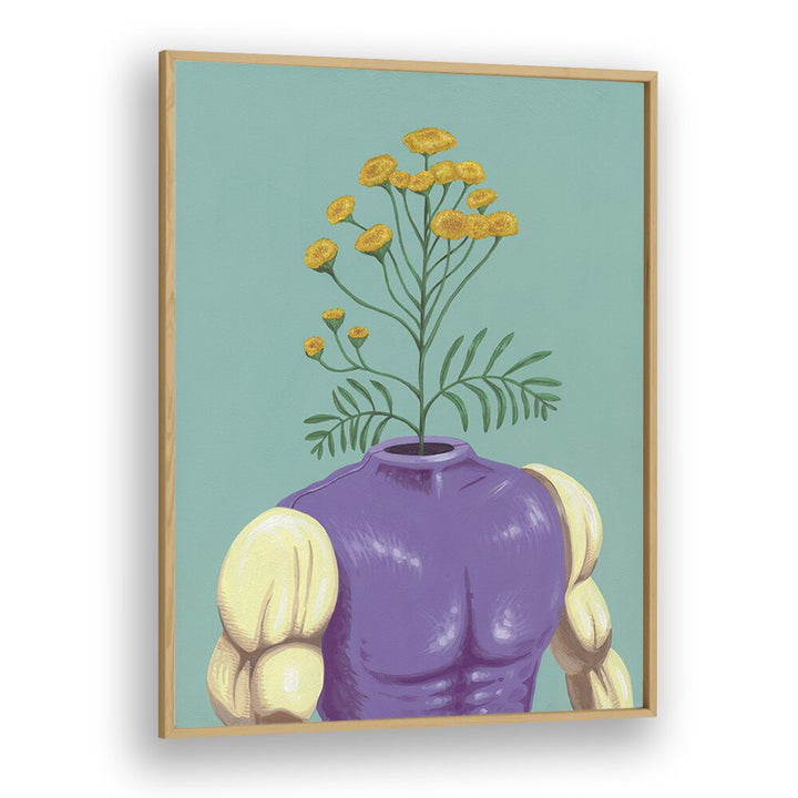 The Abominature by Famous When Dead Pop Art Paintings Pop Art Prints in Oak Wood Plain Frame