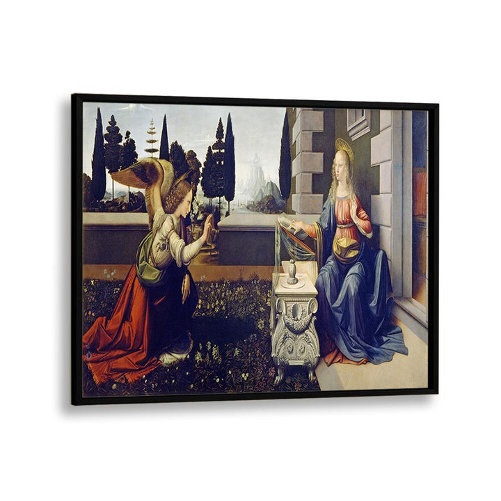 The Annucation Circa 1472 Vintage Paintings in Black Plain Frame