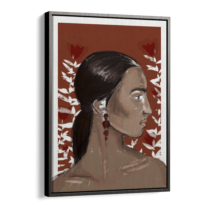 The Beginning by Treechild Women Illustration Paintings in Black Floater Frame