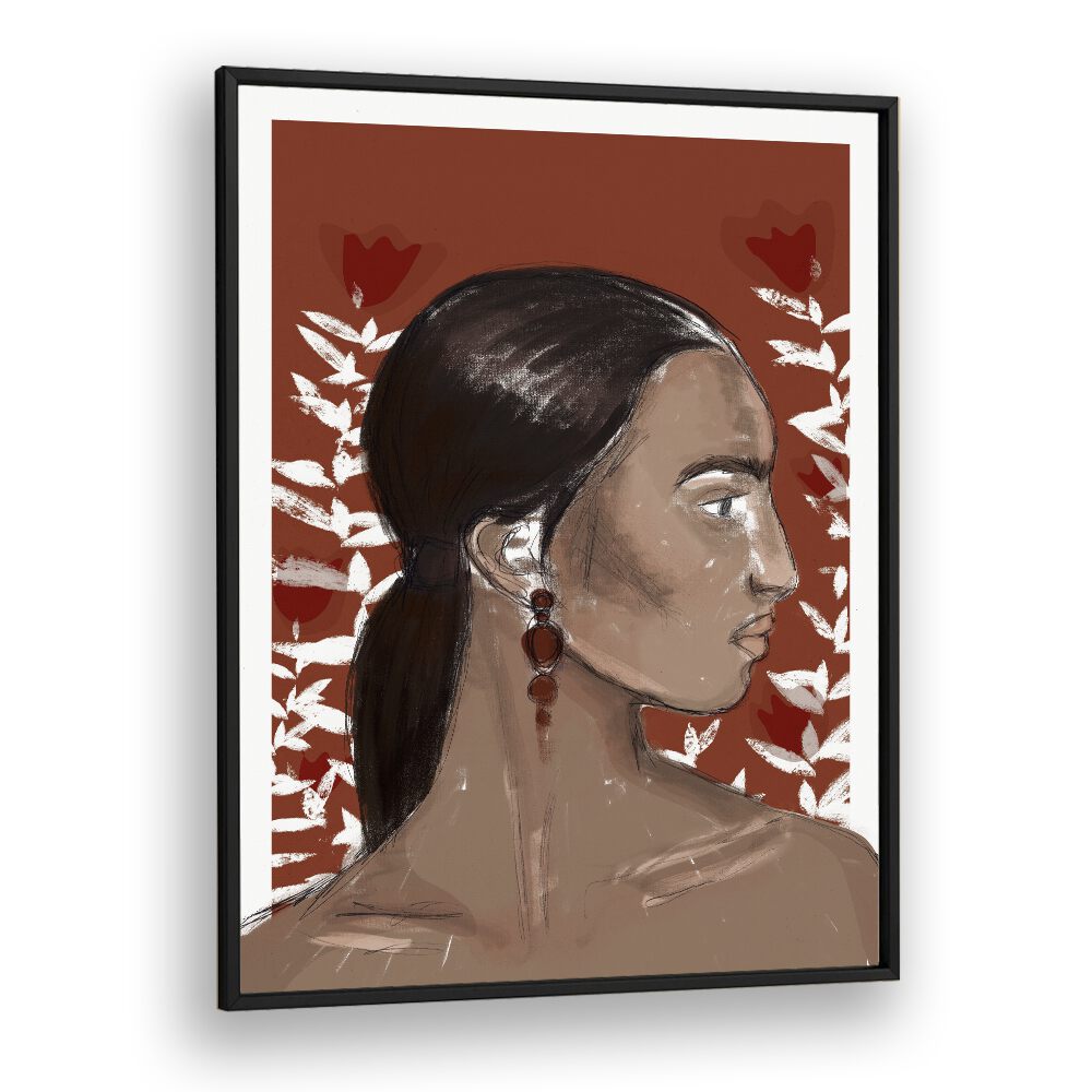 The Beginning by Treechild Women Illustration Paintings in Black Plain Frame