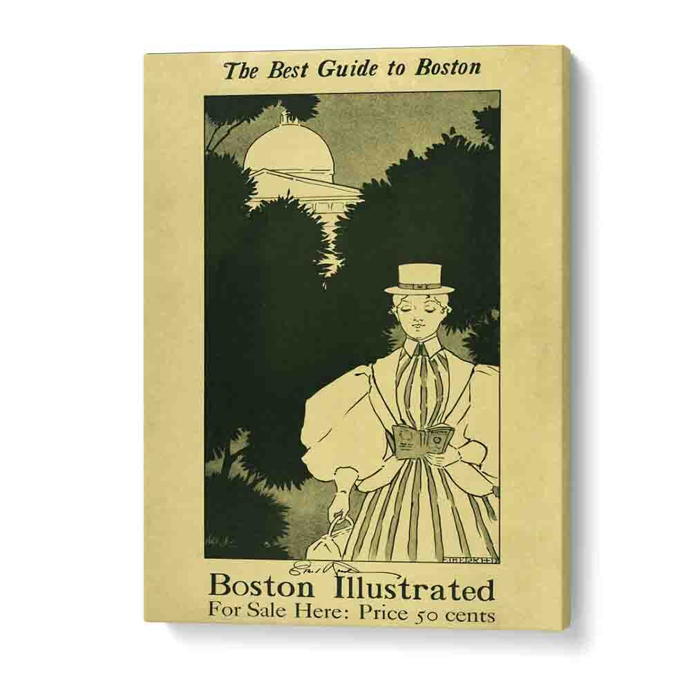 The Best Guide To Boston 1898-1900 By Ethel Reed Vintage Paintings in Gallery Wrap