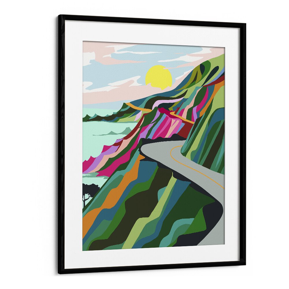 The Best Is Yet To Come By Uma Gokhale Landscape Art Prints in Black Frame With Mount