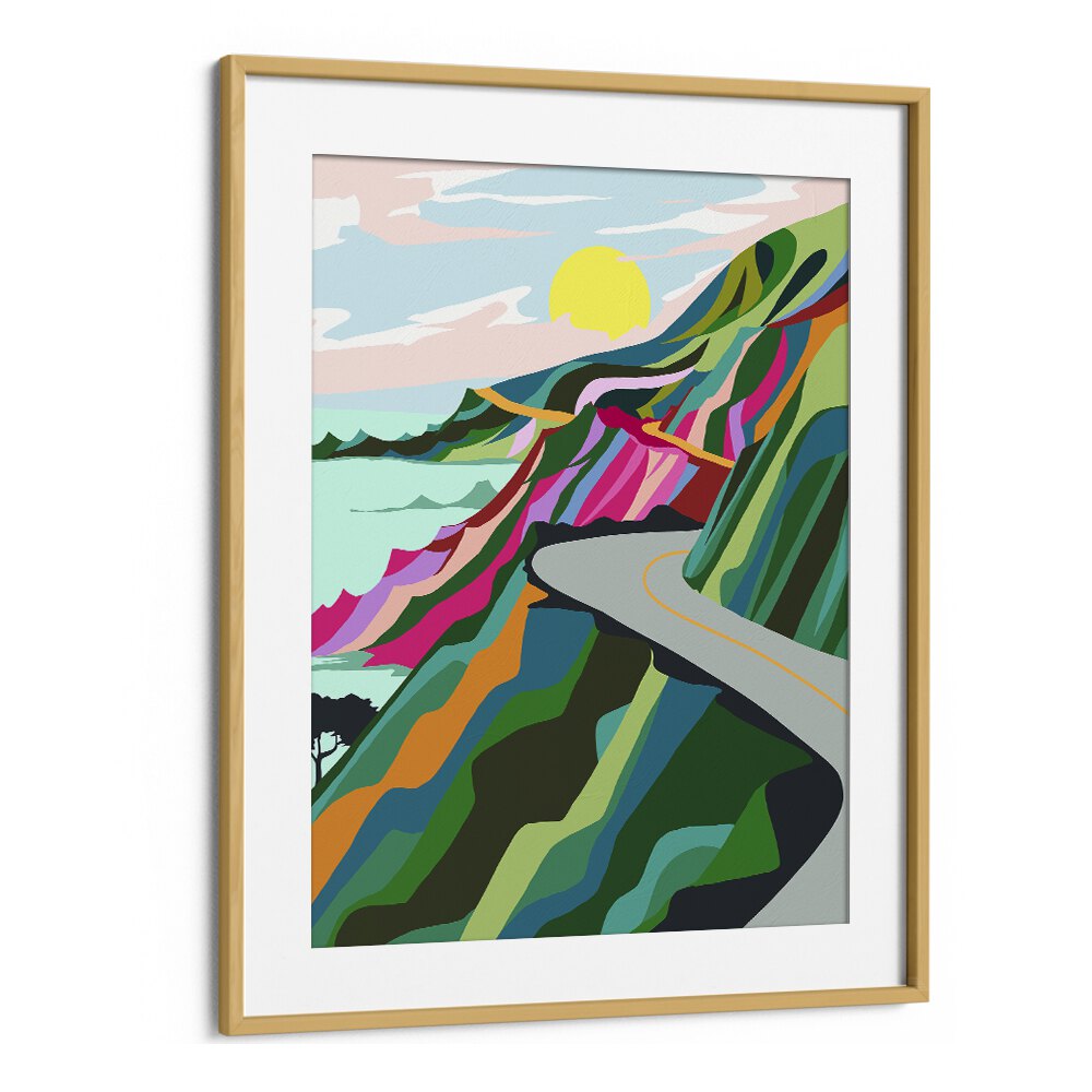 The Best Is Yet To Come By Uma Gokhale Landscape Art Prints in Oak Wood Frame With Mount