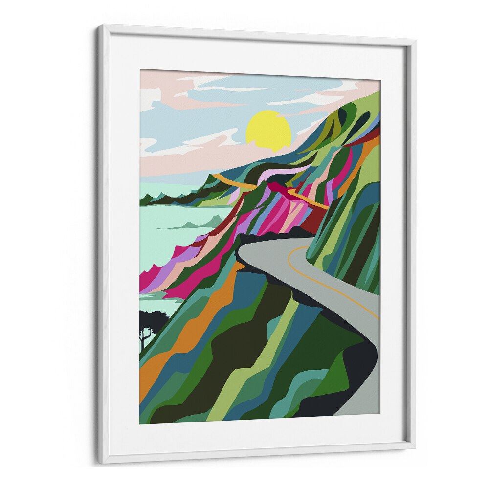 The Best Is Yet To Come By Uma Gokhale Landscape Art Prints in White Frame With Mount