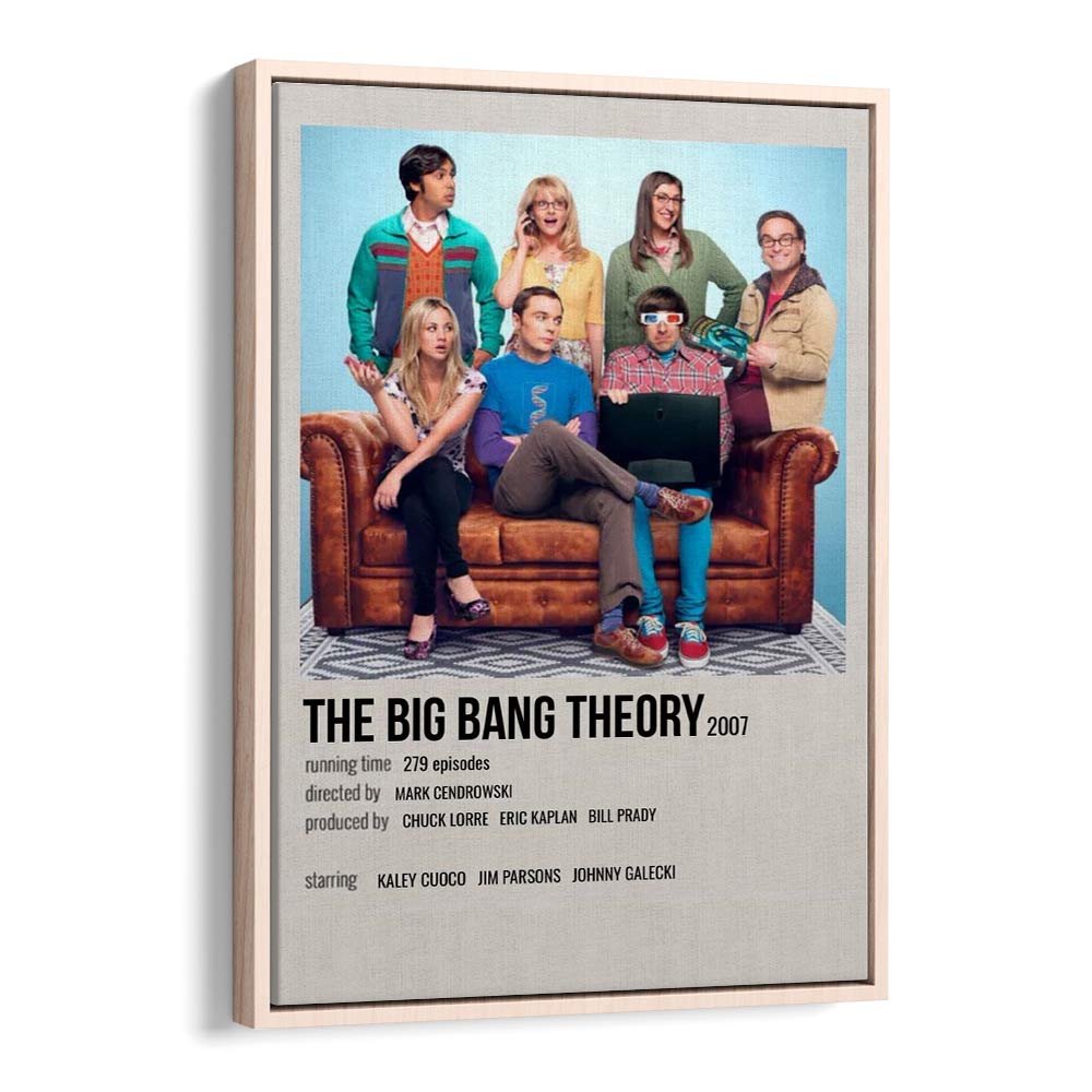 The Big Bang Theory 2007 ii Movie Posters in Oak Wood Floater Frame